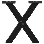 vidaXL Picioare pentru măsuță de cafea în formă de X, 2 buc., negru, 30x(30-31) cm, oțel