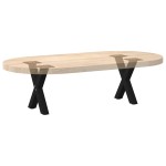 vidaXL Picioare pentru măsuță de cafea în formă de X, 2 buc., negru, 30x(30-31) cm, oțel