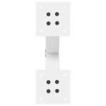 vidaXL Picioare pentru măsuță de cafea în formă de X, 2 buc., alb, 30x(30-31) cm, oțel