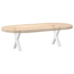 vidaXL Picioare pentru măsuță de cafea în formă de X, 2 buc., alb, 30x(30-31) cm, oțel