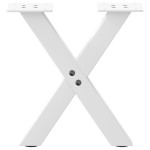 vidaXL Picioare pentru măsuță de cafea în formă de X, 2 buc., alb, 37x(30-31) cm, oțel vidaXL Picioare pentru măsuță de cafea în formă de X, 2 buc., alb, 37x(30-31) cm, oțel