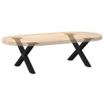 vidaXL Picioare pentru măsuță de cafea în formă de X, 2 buc., negru, 50x(30-31) cm, oțel