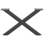 vidaXL Picioare pentru măsuță de cafea în formă de X, 2 buc., antracit, 50x(30-31) cm, oțel