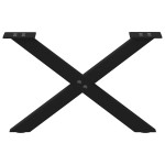 vidaXL Picioare pentru măsuță de cafea în formă de X, 2 buc., negru, 60x(30-31) cm, oțel