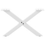 vidaXL Picioare pentru măsuță de cafea în formă de X, 2 buc., alb, 60x(30-31) cm, oțel