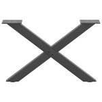 vidaXL Picioare pentru măsuță de cafea în formă de X, 2 buc., antracit, 60x(30-31) cm, oțel