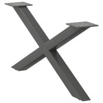 vidaXL Picioare pentru măsuță de cafea în formă de X, 2 buc., antracit, 70x(30-31) cm, oțel vidaXL Picioare pentru măsuță de cafea în formă de X, 2 buc., antracit, 70x(30-31) cm, oțel