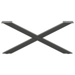 vidaXL Picioare pentru măsuță de cafea în formă de X, 2 buc., antracit, 70x(30-31) cm, oțel vidaXL Picioare pentru măsuță de cafea în formă de X, 2 buc., antracit, 70x(30-31) cm, oțel