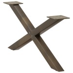 vidaXL Picioare pentru masă de cafea în formă de X, 2 buc., oțel natural, 70x(30-31) cm vidaXL Picioare pentru masă de cafea în formă de X, 2 buc., oțel natural, 70x(30-31) cm