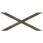 vidaXL Picioare pentru masă de cafea în formă de X, 2 buc., oțel natural, 70x(30-31) cm vidaXL Picioare pentru masă de cafea în formă de X, 2 buc., oțel natural, 70x(30-31) cm
