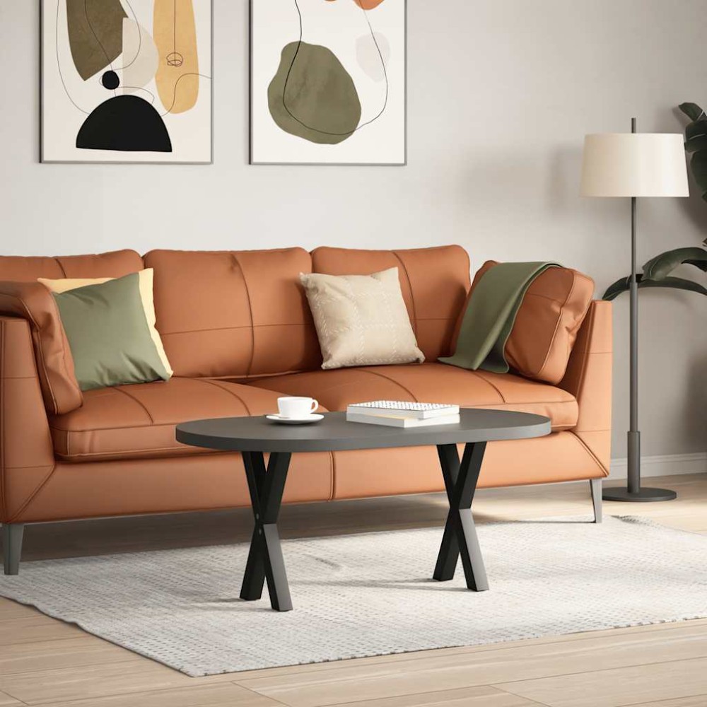 vidaXL Picioare pentru măsuță de cafea în formă de X, 2 buc., negru, 28x(42-43) cm, oțel