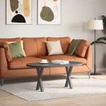 vidaXL Picioare pentru măsuță de cafea în formă de X, 2 buc., antracit, 28x(42-43) cm, oțel