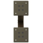 vidaXL Picioare pentru masă de cafea în formă de X, 2 buc., oțel natural, 28x(42-43) cm