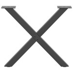 vidaXL Picioare pentru măsuță de cafea în formă de X, 2 buc., antracit, 60x(42-43) cm, oțel