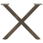 vidaXL Picioare pentru masă de cafea în formă de X, 2 buc., oțel natural, 60 x (42-43) cm vidaXL Picioare pentru masă de cafea în formă de X, 2 buc., oțel natural, 60 x (42-43) cm