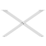 vidaXL Picioare pentru măsuță de cafea în formă de X, 2 buc., alb, 70x(42-43) cm, oțel vidaXL Picioare pentru măsuță de cafea în formă de X, 2 buc., alb, 70x(42-43) cm, oțel