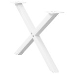vidaXL Picioare pentru măsuță de cafea în formă de X, 2 buc., alb, 70x(42-43) cm, oțel vidaXL Picioare pentru măsuță de cafea în formă de X, 2 buc., alb, 70x(42-43) cm, oțel