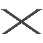 vidaXL Picioare pentru măsuță de cafea în formă de X, 2 buc., antracit, 70x(42-43) cm, oțel vidaXL Picioare pentru măsuță de cafea în formă de X, 2 buc., antracit, 70x(42-43) cm, oțel