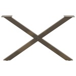vidaXL Picioare pentru masă de cafea în formă de X, 2 buc., oțel natural, 70x(42-43) cm vidaXL Picioare pentru masă de cafea în formă de X, 2 buc., oțel natural, 70x(42-43) cm