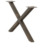 vidaXL Picioare pentru masă de cafea în formă de X, 2 buc., oțel natural, 70x(42-43) cm vidaXL Picioare pentru masă de cafea în formă de X, 2 buc., oțel natural, 70x(42-43) cm