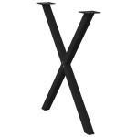vidaXL Picioare de masă în formă de X, 2 buc., negru, 70x(72-73) cm, oțel vidaXL Picioare de masă în formă de X, 2 buc., negru, 70x(72-73) cm, oțel