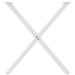 vidaXL Picioare de masă în formă de X, 2 buc., alb, 70x(72-73) cm, oțel