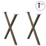 vidaXL Picioare de masă în formă de X, 2 buc., oțel natural, 70x(72-73) cm vidaXL Picioare de masă în formă de X, 2 buc., oțel natural, 70x(72-73) cm