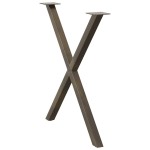 vidaXL Picioare de masă în formă de X, 2 buc., oțel natural, 70x(72-73) cm vidaXL Picioare de masă în formă de X, 2 buc., oțel natural, 70x(72-73) cm