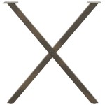 vidaXL Picioare de masă în formă de X, 2 buc., oțel natural, 70x(72-73) cm vidaXL Picioare de masă în formă de X, 2 buc., oțel natural, 70x(72-73) cm