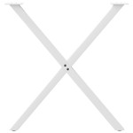 vidaXL Picioare de masă în formă de X, 2 buc., alb, 80x(72-73) cm, oțel