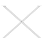 vidaXL Picioare de masă în formă de X, 2 buc., alb, 90x(72-73) cm, oțel