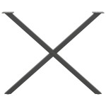 vidaXL Picioare de masă în formă de X, 2 buc., antracit, 90x(72-73) cm, oțel vidaXL Picioare de masă în formă de X, 2 buc., antracit, 90x(72-73) cm, oțel