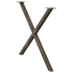 vidaXL Picioare de masă în formă de X, 2 buc., oțel natural, 90x(72-73) cm vidaXL Picioare de masă în formă de X, 2 buc., oțel natural, 90x(72-73) cm