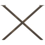 vidaXL Picioare de masă în formă de X, 2 buc., oțel natural, 90x(72-73) cm vidaXL Picioare de masă în formă de X, 2 buc., oțel natural, 90x(72-73) cm