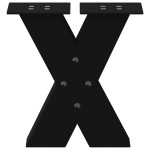 vidaXL Picioare pentru măsuță de cafea în formă de X, 2 buc., negru, 30x(30-31) cm, oțel vidaXL Picioare pentru măsuță de cafea în formă de X, 2 buc., negru, 30x(30-31) cm, oțel