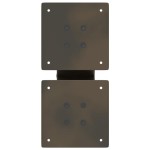 vidaXL Picioare pentru măsuță de cafea în formă de X, 2 buc., oțel natural, 30x(30-31) cm