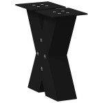 vidaXL Picioare pentru măsuță de cafea în formă de X, 2 buc., negru, 40x(30-31) cm, oțel