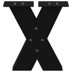 vidaXL Picioare pentru măsuță de cafea în formă de X, 2 buc., negru, 40x(30-31) cm, oțel