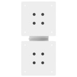 vidaXL Picioare pentru măsuță de cafea în formă de X, 2 buc., alb, 40x(30-31) cm, oțel