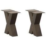 vidaXL Picioare pentru măsuță de cafea în formă de X, 2 buc., oțel natural, 40x(30-31) cm