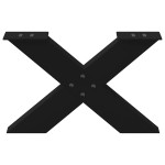 vidaXL Picioare pentru măsuță de cafea în formă de X, 2 buc., negru, 50x(30-31) cm, oțel
