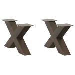 vidaXL Picioare pentru măsuță de cafea în formă de X, 2 buc., oțel natural, 50x(30-31) cm vidaXL Picioare pentru măsuță de cafea în formă de X, 2 buc., oțel natural, 50x(30-31) cm