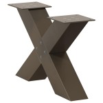 vidaXL Picioare pentru măsuță de cafea în formă de X, 2 buc., oțel natural, 50x(30-31) cm vidaXL Picioare pentru măsuță de cafea în formă de X, 2 buc., oțel natural, 50x(30-31) cm