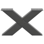 vidaXL Picioare pentru măsuță de cafea în formă de X, 2 buc., antracit, 60x(30-31) cm, oțel