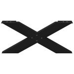vidaXL Picioare pentru măsuță de cafea în formă de X, 2 buc., negru, 70x(30-31) cm, oțel