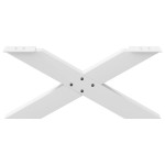 vidaXL Picioare pentru măsuță de cafea în formă de X, 2 buc., alb, 70x(30-31) cm, oțel