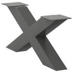 vidaXL Picioare pentru măsuță de cafea în formă de X, 2 buc., antracit, 70x(30-31) cm, oțel
