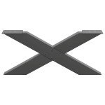 vidaXL Picioare pentru măsuță de cafea în formă de X, 2 buc., antracit, 70x(30-31) cm, oțel