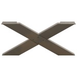vidaXL Picioare pentru masă de cafea în formă de X, 2 buc., oțel natural, 70x(30-31) cm vidaXL Picioare pentru masă de cafea în formă de X, 2 buc., oțel natural, 70x(30-31) cm