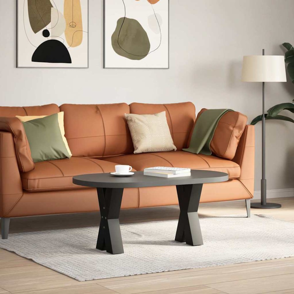 vidaXL Picioare pentru măsuță de cafea în formă de X, 2 buc., negru, 28x(42-43) cm, oțel